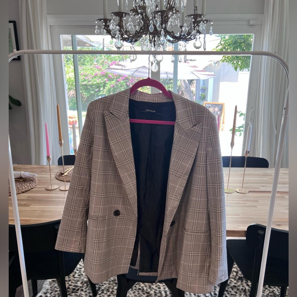 Zara plaid blazer